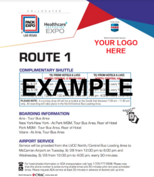 Picture of Sponsored Hotel Shuttle Sign 